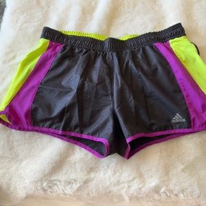 Adidas Black, Purple & Yellow Women’s Athletic Short